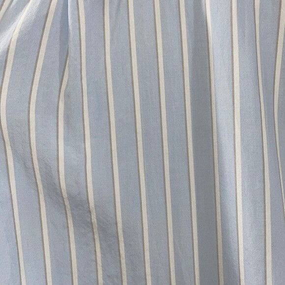 Vince Short Sleeve Button Down Striped Shirt - Blue/ Cream/Tan L - Picture 4 of 6